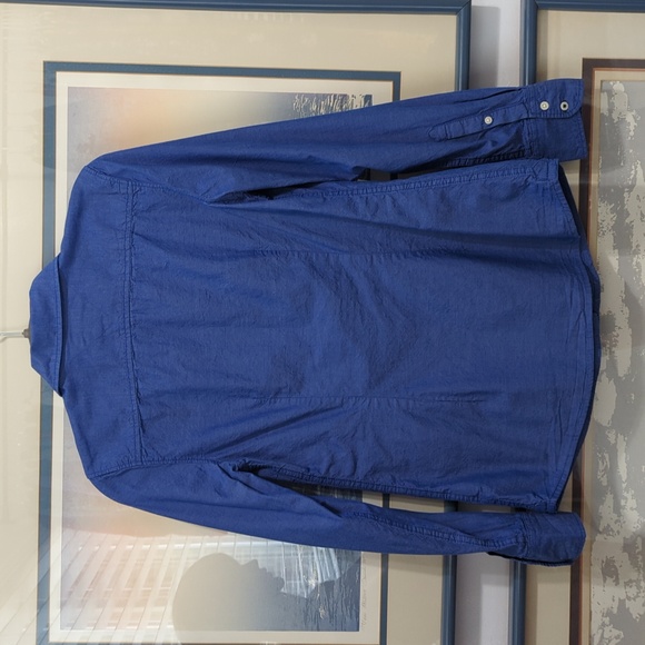 TOMMY HILFIGER BLUE LONG SLEEVE SHIRT SIZE MEDIUM. - Picture 6 of 13